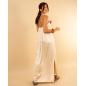 Robe longue satinée