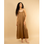 Robe longue satinée