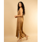Robe longue satinée