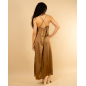 Robe longue satinée