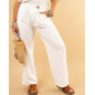 Pantalon bouton doré
