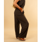 Pantalon bouton doré