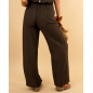 Pantalon bouton doré