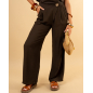 Pantalon bouton doré