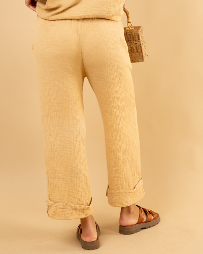 Pantalon gaze fleur