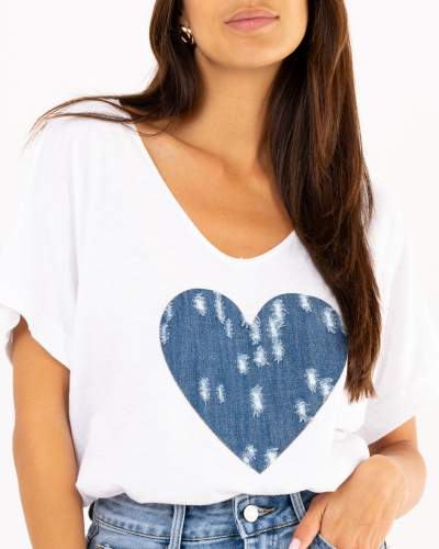 T-Shirt coeur jean