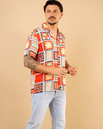 Chemise multicolore