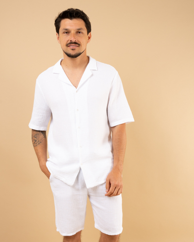Chemise mc gaze de coton