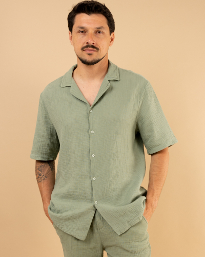Chemise mc gaze de coton