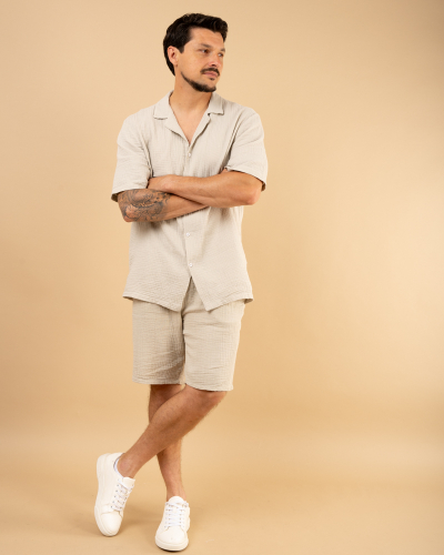 Short gaze de coton