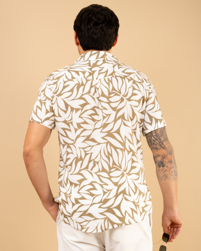 Chemise imprimée feuilles