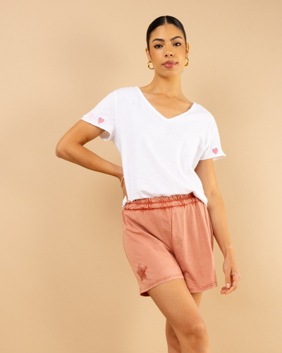 Short délavé étoile