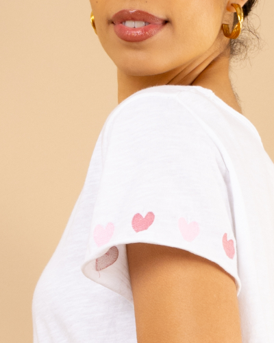 T-Shirt manches coeurs