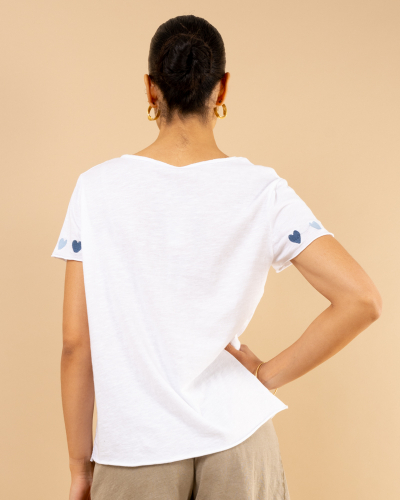 T-Shirt manches coeurs