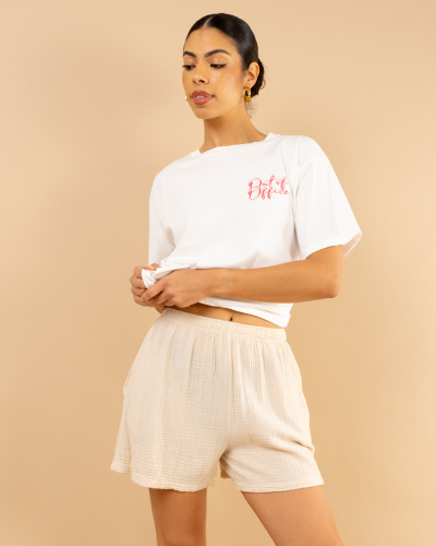 Short gaze de coton