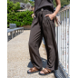 Pantalon bouton doré