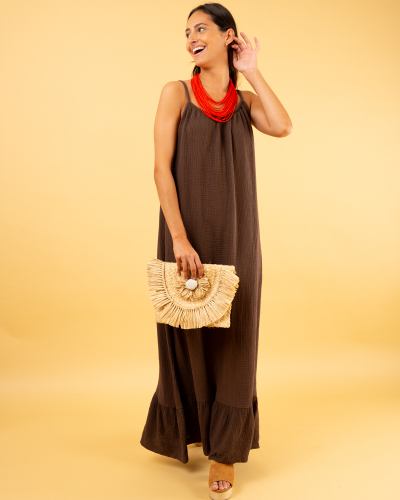 Robe longue gaze de coton
