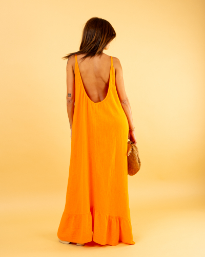 Robe longue gaze de coton
