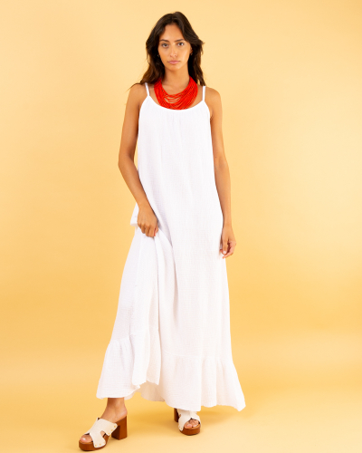 Robe longue gaze de coton