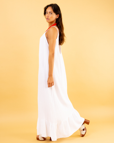 Robe longue gaze de coton