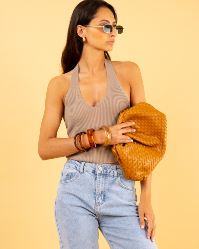 Top maille dos nu
