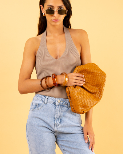 Top maille dos nu