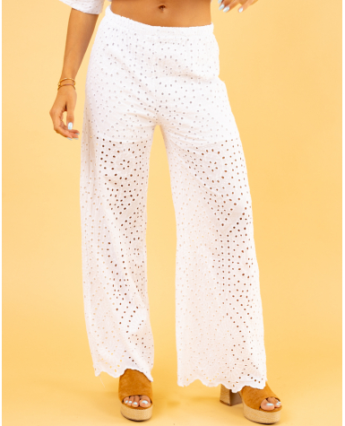 Pantalon brodé