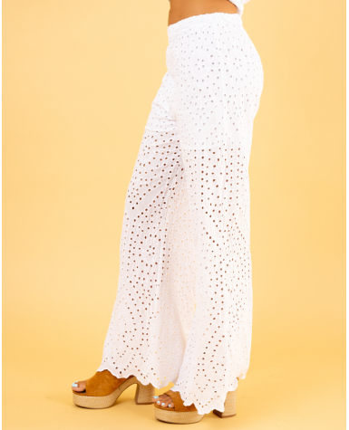 Pantalon brodé