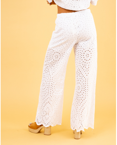 Pantalon brodé