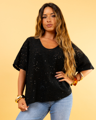 Top v paillettes