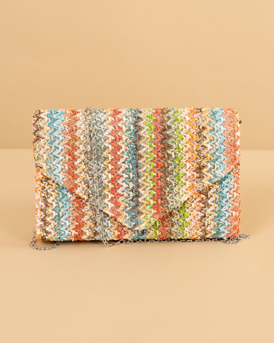 Pochette effet paille