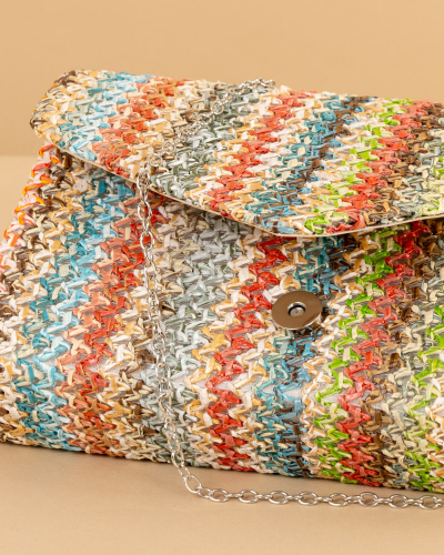 Pochette effet paille