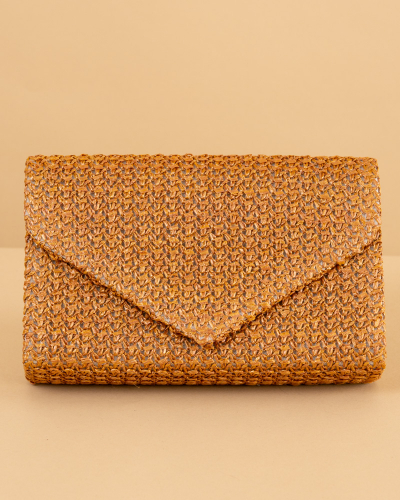 Pochette effet paille