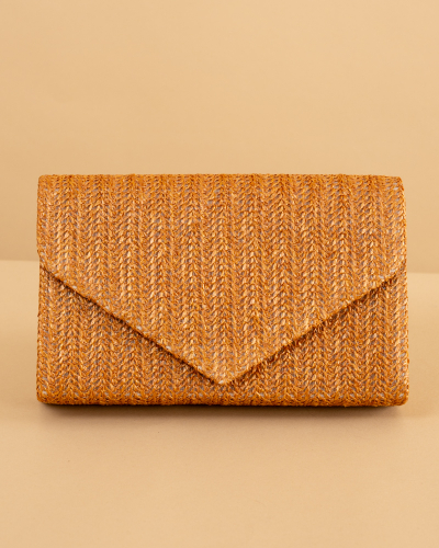 Pochette effet paille