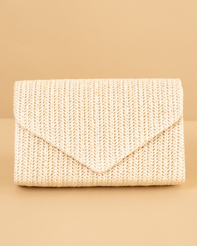 Pochette effet paille