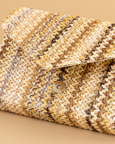 Pochette effet paille