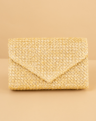 Pochette effet paille