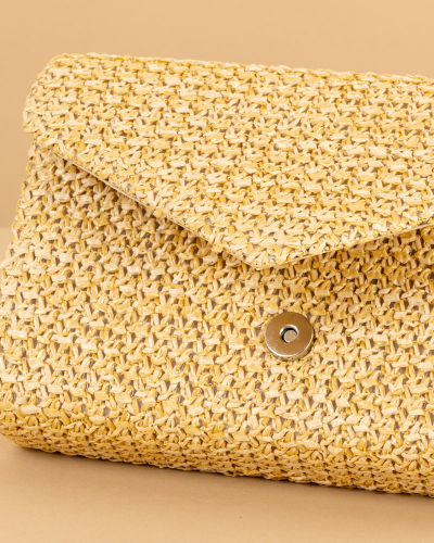 Pochette effet paille
