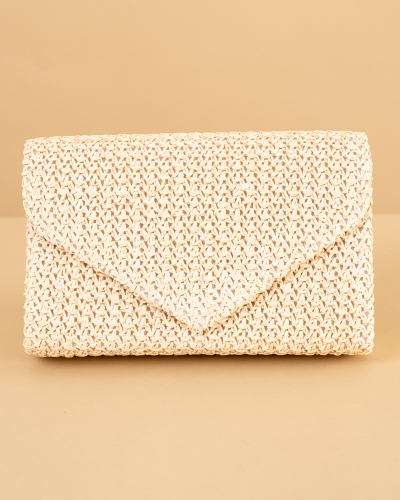 Pochette effet paille