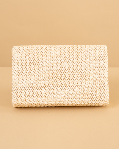 Pochette effet paille