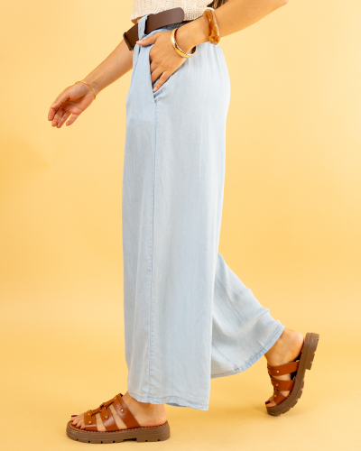 Pantalon large ceinture