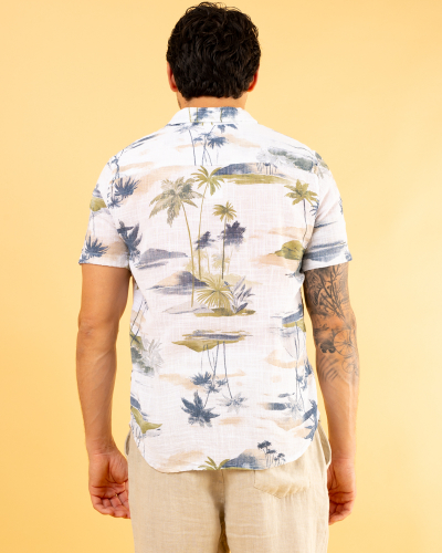 Chemise palmiers lin