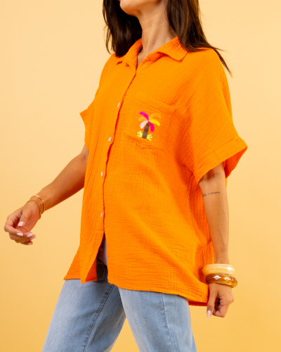 Chemise poches palmier