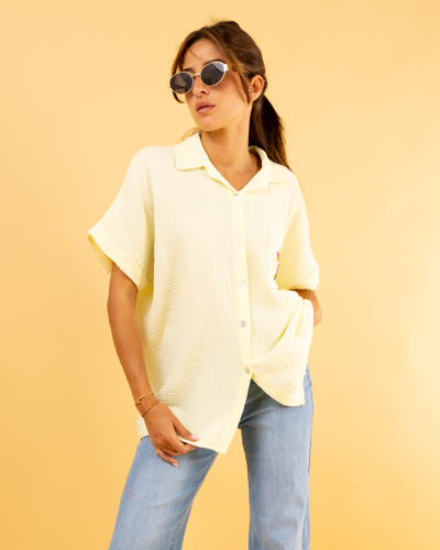 Chemise poches palmier