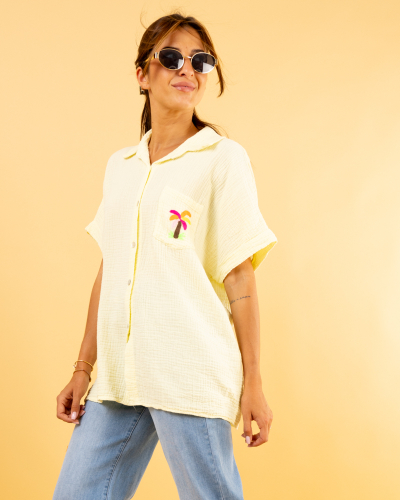 Chemise poches palmier