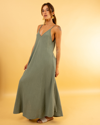 Robe unie gaze de coton