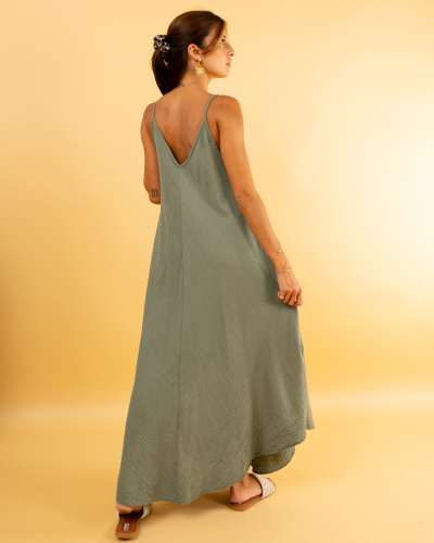 Robe unie gaze de coton