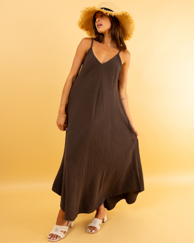 Robe unie gaze de coton