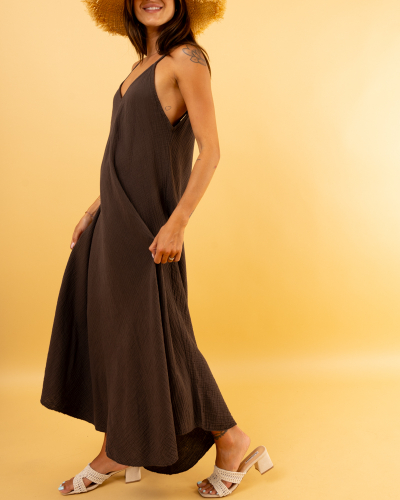 Robe unie gaze de coton