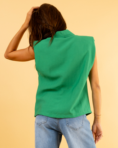 Gilet bouton epaulette 